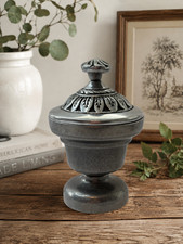 Vintage Pewtarex Pewter Lidded Canister Urn 7.5
