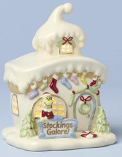 Lenox Grinch Who-Ville Home Stockings Galore Lit Porcelain Figurine Christmas picture