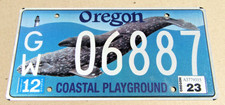 2023 OREGON LICENSE PLATE 06887 picture
