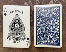 c1915 Antique Deck A Dougherty Bridge No 45 Playing Cards, 52/52, no J picture