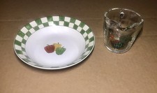 Vintage Sakura 7.5” Peppers Bowl Anchor 8oz Rooster Measuring Cup Country Decor picture