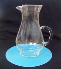 VINTAGE PRINCESS HOUSE HERITAGE HEAVY CLEAR CRYSTAL PITCHER CLEAR SERVER 75 OZ picture