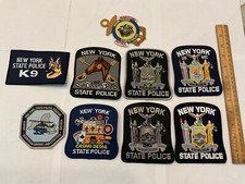 New York State Police collectors Full size patch set 9 pieces all new nice set picture