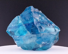 Large Luminescent Ocean Blue Andara Crystal Style Sculpture - 580 Grams picture
