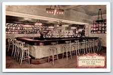 Gallaghers Steak House Bar West 52nd Street New York Postcard UNP Interior View picture