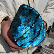 2.6lb Natural labradorite quartz crystal freeform polished specimen healing picture