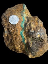 Hubei turquoise stabilized , brown and yellow host rock With Green ban picture