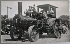 Vintage RPPC Photo Postcard CASE 110hp Steam Traction Engine Show Exhibition picture