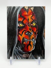 2026 Topps Star Wars Chrome Darth Maul Sketch by Elvin A Hernandez picture