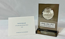 1976 Franklin Mint Sterling Silver Proof HANUKKAH Holiday Medal picture