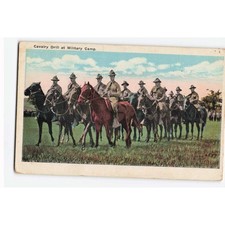 Vintage 1919 Cavalry Drill Military Camp Postcard Army Life Series 569 WWI Era picture