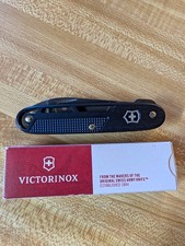 VICTORINOX SWISS ARMY ALOX KNIFE ONEFOLD W/LOCK BLADE AND SYNERGY STYLE BLUE picture