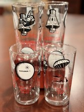 Vtg 1960s Libbey NASA Space Exploration History Tumbler Glasses Set of 4 4.5” picture