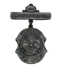 Antique 1915 NRA Jacksonville Fla Ninety Per Cent Rifle Marksmanship Medal picture