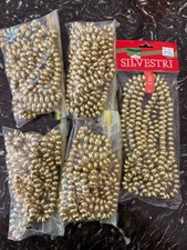 Vintage Sylvestri Garland 8 ft Gold Round Strand Set Of 5 picture