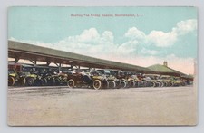 Postcard Meeting the Friday Special Southhampton L.I. NY ~ 1917 picture