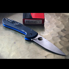 Spyderco Siren Manual Plain Edge G10 Black/Blue LOCK BACK Brand NEW  picture