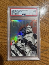 (PSA 9) Star Wars Galaxy #49, “Republic: Unite” Refractor picture