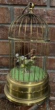 ANTIQUE GERMAN KARL GRIESBAUM SINGING BIRD CAGE MUSIC BOX AUTOMATION Read picture