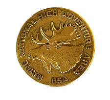 PRICE REDUCED - Boy Scout BSA Maine National High Adventure Moose Belt Buckle picture