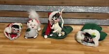 Annalee Mobilitee Vintage Dolls 1965-2010 Christmas Mouse Laying Lot of 4 picture