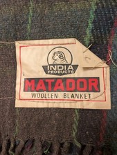 Matador Woollen Blanket India Wool Flannel 51”x84