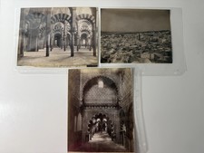 Lot of 3 Vintage 19th C Albumen Prints Tangier Morocco A Cavilla Cordova Spain picture