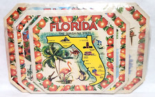 Vintage, Florida Souvenir Hot Dish Mats, Set of 3, Made in Hong Kong, NOS picture