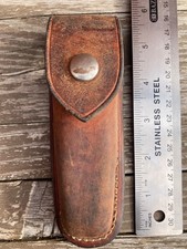 Vintage Gerber Folding Hunter Knife Leather Sheath Only picture