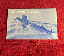 United States Ship USS Salmon SS-573 Welcome Aboard Submarine Paper Booklet picture