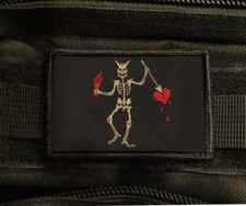 Black Beard Skeleton Patch Pirate Morale Army Tactical Hook [sub] picture