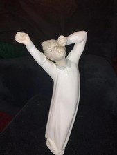 Vintage Lladro' Figurine Boy Yawning #4870 Stands 8.5” Tall (PERFECT CONDITION) picture