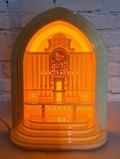 Raylite Church Altar Christmas Light Up Musical Works See Video Vtg 1950s picture