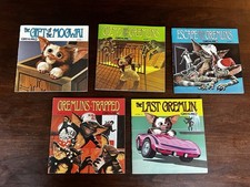 Vintage 1984 Gremlins Complete Set 1-5 Read Along Story Books with Vinyl Records picture