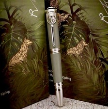 Reduced Montblanc Rudyard Kipling. Resin with Platinum-coated trim. 18k F. $800 picture