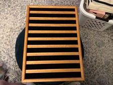 Vintage Matchbook Display Case Wood Wall Frame Black Velvet Background picture