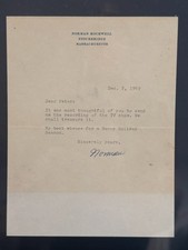 Norman Rockwell Signed Letter JSA Certified picture