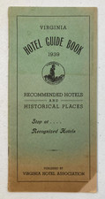 1939 Virginia Hotel Guide Book - Recommended hotels & historical places picture