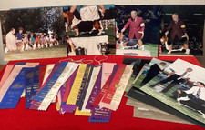 AKC Dog Show Ribbons Photos Basset Hound Large LOT 54+ Awards 14 Color Photos picture