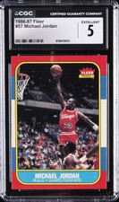 1986-87 FLEER #57 MICHAEL JORDAN CGC 5 picture