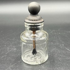 Antique Sanfords No98 Ink Bottle Metal Cap Applicator Brush Dauber Chicago NY picture