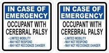 StickerTalk Occupant With Cerebral Palsy, 3 inches x 3 inches picture