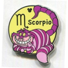 Disney Pins Cheshire Cat Alice in Wonderland Scorpio Zodiac Hidden Mickey Pin picture