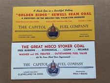 Vintage CAPITOL FUEL COMPANY Ink Blotters 2pcs Cleveland OH COAL Sewell Seam picture