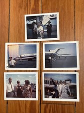 Lot of 5 Vintage Eastern Whisperjet Candid Travel Airport Photos Exterior Views picture