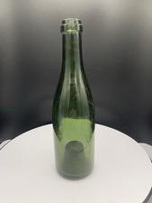 Antique Turn-Mold Dark Green Glass Bottle Blob Top &Deep Punt Base Circa 1880-19 picture
