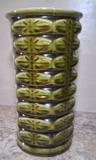 Vintage 1960s Floraline McCoy #400 Avocado Green Atomic Starburst Vase picture