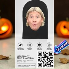 The🐊 Crocodile Hunter Steve Irwin See-Thru Mesh 3d Face Mask Costume Halloween  picture
