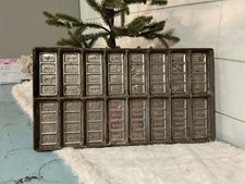 Vintage Wilbur Suchard Metal Chocolate Bar Mold, ~16x9 In picture