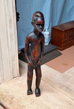 Vintage Toma Loma Wood Figure - Ancestral Spirit Statue Guinea 17.5
